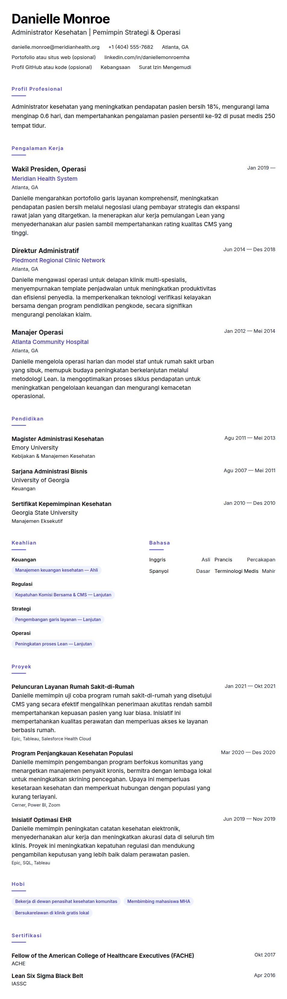 Pratinjau resume Contoh Resume Administrasi Perawatan Kesehatan