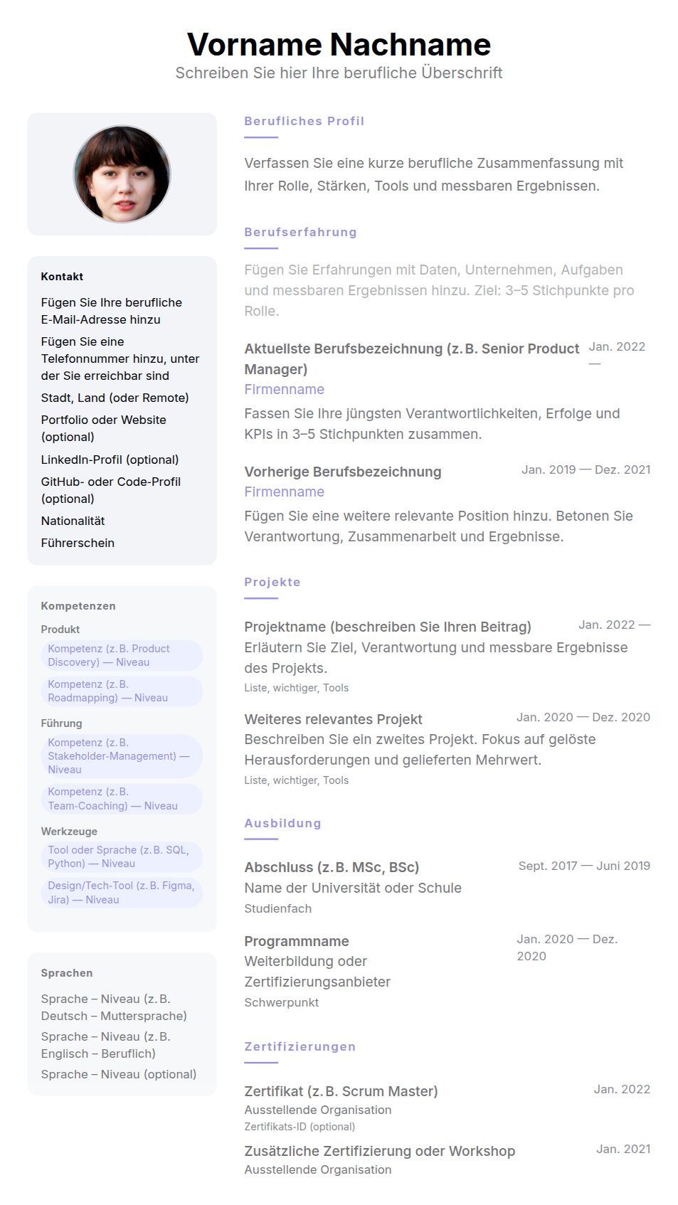 Zweispaltig preview