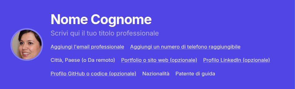 Intestazione preview